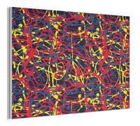 MuchoWow© Decoracion Pared 60x40 cm Paneles Acusticos Decorativos Panel Insonorizante Insonorizar Habitacion Insonorizacion CuadrosAcuarelas - Rojo - Amarillo