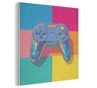 "MuchoWow© Decoracion Pared 60x60 cm Paneles Acusticos Decorativos Panel Insonorizante Insonorizar Habitacion Insonorizacion Cuadros Juego - Mando - Colores"