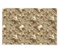 MuchoWow© Felpudo 120x180 cm Felpudos Originales Entrada Casa Tapete Goma Original Alfombrilla Polipropileno el Antideslizante Comprar Azul Gotas - Orgánico - Oro