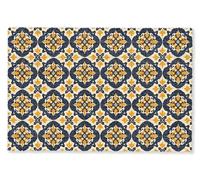 MuchoWow© Felpudo 40x60 cm Entrada Casa Tapete Goma Original Alfombrilla Interior Exterior Lluvia Gracioso Graciosos Divertidos Divertido Patrón - Azulejo Decorativo - Colorido