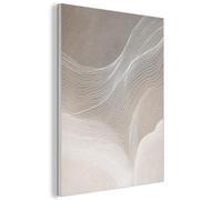 MuchoWow© Fieltros Ornamentales Sala Modernidad 70x100 cm Para Cuarto Principal Elemento Pared Matrimonio Wall Art Líneas Onduladas - Corrientes De Aire - Armónico