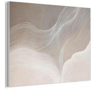 MuchoWow© Fieltros Ornamentales Sala Modernidad 70x50 cm Para Cuarto Principal Elemento Pared Matrimonio Wall Art Líneas Onduladas - Corrientes De Aire - Armónico