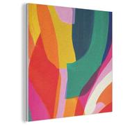 "MuchoWow© Insonorizar Habitacion 60x60 cm Paneles Acusticos Acoustic Panel Insonorizante Pared Insonorizacion Decoracion Cuadros Decorativos Formas - Ondulado - Abstracto - Rosa brillante"