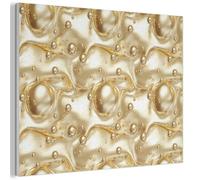 "MuchoWow© Paneles Decorativos 40x30 cm Acusticos Panel Acustico Decorativo Cuadros Decoracion Insonorizar Habitacion Insonorizacion Líquido - Gotas - Oro"