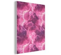 MuchoWow© Paneles Decorativos 50x70 cm Acusticos Panel Acustico Decorativo Cuadros Decoracion Insonorizar Habitacion InsonorizacionRosa - Tormenta - Nubes