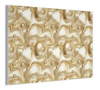 "MuchoWow© Paneles Decorativos 60x40 cm Acusticos Panel Acustico Decorativo Cuadros Decoracion Insonorizar Habitacion Insonorizacion Líquido - Gotas - Oro"