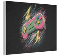 "MuchoWow© Paneles Decorativos Para Pared 100x70 cm Acusticos Panel Acustico Insonorizacion Habitacion Cuadros Decoracion Insonorizar Pixel - Mando - Juegos"