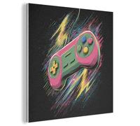"MuchoWow© Paneles Decorativos Para Pared 40x40 cm Acusticos Panel Acustico Insonorizacion Habitacion Cuadros Decoracion Insonorizar Pixel - Mando - Juegos"