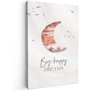 MuchoWow© Quadros Decoração Sala 20x30 cm Cuadros Decoracion Dormitorios Lienzos Decorativos para Dormitorios Modernos Niños - Proverbios - Grandes Sueños Felices - para Niños - Niñas