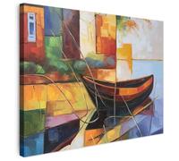 MuchoWow© Quadros Decoração Sala Cuadros Decoracion Dormitorios Lienzos | 70x50 cm - Decorativos para Modernos Abstracto - Arte - Barco - Colores