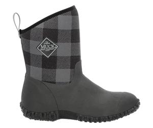 Muck Boot Muckster II Mid, Botas Cortas al Tobillo Mujer, Black Gray Plaid, 41.5 EU