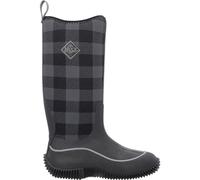 Muck Boots HAW-1PLD Mujer Botas de lluvia, Black/Grey Plaid, 24 EU