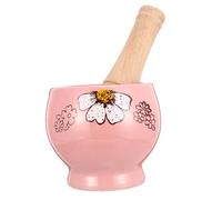 MUCKLILY 1 juego Masher de Simple de Cerámica con Mango de Madera Utensilio Manual para Triturar Especias y Diseño Práctico y Eficaz Color Aleatorio
