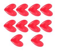 MUCKLILY 10 Imanes de Refrigerador Forma de Corazón 3D Color Rojo para Cocina y Oficina Imanes Decorativos de San Valentín para Tableros Secos y Casilleros Set de 10 Piezas