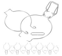 MUCKLILY 10 Piezas Cerradura de Sellado para Tarro de Vidrio Hebilla de Cierre de Sellado Acero Inoxidable Plata Diseño de Alambre Hogar y Almacenamiento