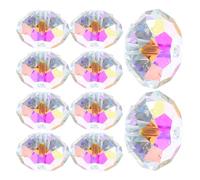 MUCKLILY 10 Piezas Cuentas de Pulsera Cuentas para Joyería de Cristal Artificial Redondas Facetadas 8mm para DIY de Pulseras Collares Campanillas de Viento y Atrapasoles