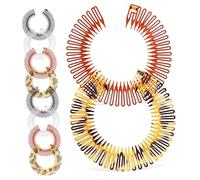 MUCKLILY 10 piezas Peinetas Elásticas Redondas Flexibles para Cabello Diadema para Mujeres y Niñas Accesorios Prácticos para Peinado Diseño Antideslizante Color Aleatorio Color Aleatorio