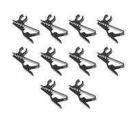 MUCKLILY 10 Piezas Pinza de Micrófono de Solapa de Hierro Ligera y Portátil, Accesorio para Micrófono Adecuado para Actuaciones en Escenario y Ktv, Clip Resistente y Seguro