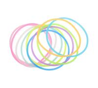 MUCKLILY 10 Piezas Pulseras de Silicona Luminosas Que Brillan la Oscuridad Pulsera de Gelatina para Fiestas Navideñas Elástica para Mujeres Niñas