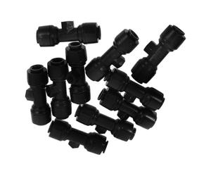 MUCKLILY 10 Unidades Boquilla Nebulizadora de Manguera de Jardín de Plástico Negro para Fiesta Verano Boquillas de Pulverización Nebulizadoras y Sistema de Agua para Refrescar Exteriores
