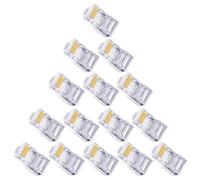 MUCKLILY 100piezas Conector Cata Pass Through para Cable de Unidades Compatible con Cable Sólido y Estándar Μ Alta Durabilidad para Router y PC