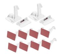 MUCKLILY 12 Piezas Cerradura de puerta de armario para Gabinete cerraduras de seguridad para Cajón de seguridad para cerraduras cajones a prueba de bebés AbS blanco