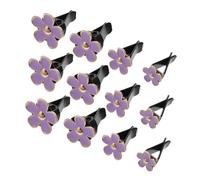 MUCKLILY 12 Piezas Decoración de Perfume para Coche Clips de Ventilación Margaritas Accesorios con Diseño de Flores para Coche y Decoración de Interior
