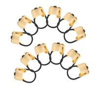 MUCKLILY 12 Piezas Hair Vintage Metal Ponytail Holders Glossy Elastic Hair Jewelry For Women Daily And Holiday Use Comfortable