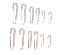 MUCKLILY 12piezas Broche de Imperdible Decorado Cristales Imperdibles de Gemas de Imitación para Mujer Broches para Vestidos Camisas Suéteres y Sombreros