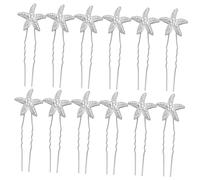 MUCKLILY 12piezas Horquilla De De Mar Gemas De Imitación Accesorios De Metal Cabello De Mujer Tocado De Boda Para Pasadores De Pelo Mujer
