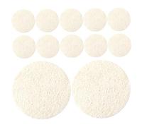 MUCKLILY 12piezas Toalla Desmaquillante De Lufa Exfoliantes Faciales Discos Limpiadores Faciales Esponja Vegetal Para Eliminar La Grasa y Hacer Una Limpieza Profunda Reutilizables Para Muje