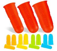 MUCKLILY 15 Piezas Protección Dedos Fundas De Silicona Tapones Protectores Para Coser Planchar Bordar y Hacer Manualidades
