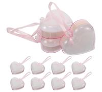 MUCKLILY 15piezas Cajas de Embalaje Forma de Corazón de Plástico Rellenable Caja para Embalar Joyas Estuche para Dulces de San Valentín Adornos de Corazón para Decoración de San Valentín