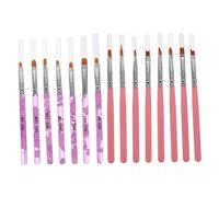 MUCKLILY 15piezas Pinceles Para Arte De Uñas Herramientas De Manicura Profesional Para Diseños Detallados y Extensiones De Uñas Para Uso Personal y Salones De Belleza