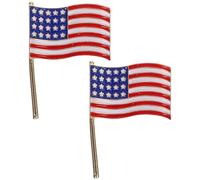 MUCKLILY 2 Broches De Solapa Esmaltados Con La Bandera Patriótica De Uu., Con Forma De Estrella Recortada, Para Trajes, Abrigos, Eventos Del Día De Los Caídos, Desfiles Del 4 De Julio,