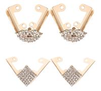 MUCKLILY 2 Pares Protector de Tacones para Zapatos Altos de Hierro Dorado, Cubiertas Puntas Zapatos Resistencia al Desgaste y Diseño Creativo para Uso Diario