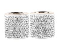 MUCKLILY 2 Piezas Anillos Embellecedores para Reposacabezas de Coche Decoración Gemas de Imitación para Interior de Coche Uso para Viajes Automóvil