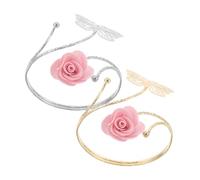 MUCKLILY 2 Piezas Cortinas Sujetadores Ajustables de Metal con Diseño de Flor Broches Decorativos para Cortinas de Sala y Dormitorio Clips para Resistente y Fácil de Usar