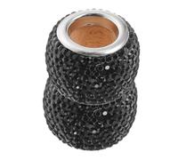 MUCKLILY 2 Piezas de Collarín para Reposacabezas de Coche Rhinestone, Cobre Negro, Decoraciones de Anillo de Reposacabezas para Accesorios Coche Interior, Prolongador Cinturón de Seguridad