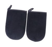 MUCKLILY 2 piezas Guantes Aplicadores Autobronceadores Suaves Guantes Negros para Aplicación Uniforme de Loción Autobronceadora Cómodos Pelusa para Bronceado Natural Rápido