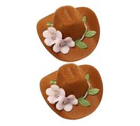 MUCKLILY 2 Piezas Tapones Decorativos para Botella de Vino Sombreros Pequeños para Botellas Decoración DIY de Vino Manualidades para Fiestas