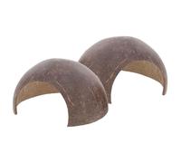MUCKLILY 2 Refugios para Reptiles Pequeños de Cáscara de Coco Resistentes al Desgaste, Escondite Decorativo Adecuado para Terrarios y Hábitats de Geckos y Lagartos