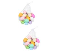 MUCKLILY 2 Series Huevos De Pascua Falsos para Manualidades Infantiles DIY para Graffiti Kindergarten Colores 40 Piezas X 2
