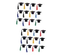 MUCKLILY 2 Series Mini Gorro De Graduación Decorativo para Vino para Fiestas Y Celebraciones De Graduación Adornos para Ramo Y Reuniones Familiares 12 Piezas*2