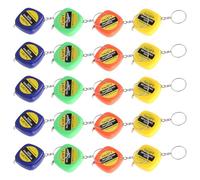MUCKLILY 20 piezas Llavero Flexómetro Retráctil Compacto Cinta Métrica de Bolsillo Portátil y Duradera para Costura Carpintería y Mediciones DIY Diseño Pequeño y Práctico Color Aleatorio