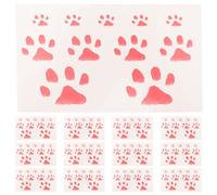 MUCKLILY 20 Piezas Pegatinas de Pata de Gato, Diseño Termocromático, Rojo, Transferencia de Agua, Cambio de Color por Calor, para Hombro y Muñeca, Cosplay y Fiestas, Aficionados