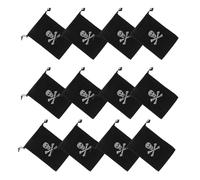 MUCKLILY 25piezas Bolsa Pirata con Cordón de Calavera Bolsas para Dulces y Regalos de Fiesta para Decoraciones de Cumpleaños y Aventuras Temáticas de Piratas
