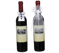 MUCKLILY 2Pares Decoración Vino Bodas Set Romántico Accesorios Celebraciones de Amor y Fiesta