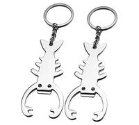 MUCKLILY 2Piezas Abrebotellas de Langosta Colgante Charm de Langosta para Claves y Decoración para Fiestas y