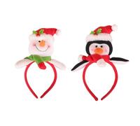 MUCKLILY 2piezas Accesorios para Diademas Navideñas Hechas Mano Diademas Tridimensionales para Festivales Adornos Cabello para Fiestas de Navidad Color Aleatorio